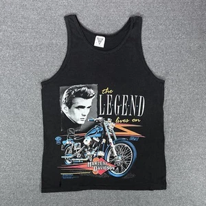 VTG 90s Harley Davidson James Dean The Legend Lives On Tank Top Size Medium 1990 - Picture 1 of 11