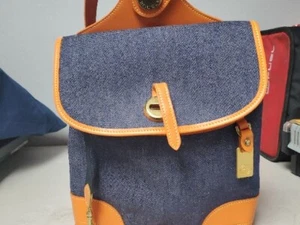 Vintage Dooney & Bourke Rucksack Canvas Leder USA SAMMLER RAR - Bild 1 von 15