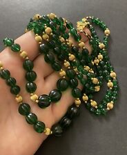 Vintage French Green Gripoix Poured Glass Jewelry/Vintage French➡️Description