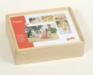 Würfelpuzzle MÄRCHEN 20 Steine + Holzbox 6 Bilder Holzpuzzle Kinderpuzzle Holz - Bild 1 von 1