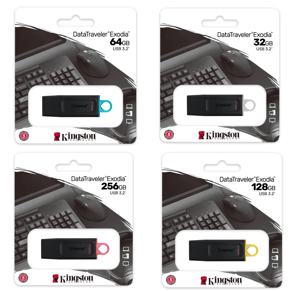 Kingston Exodia Stick USB 3.2 DataTraveler 32GB 64GB 128GB 256GB Speicherstick