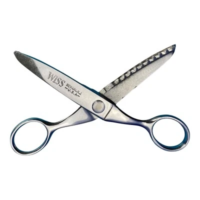 Vintage Wiss Chrome Plated Pinking Shears 5.5" Scissors Zig-Zag - Image 1 of 4