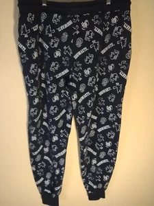Harry Potter Kids Sweat Pants 3XL Joggers Pajama Blue Print Tie Waist - Picture 1 of 6
