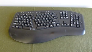 Adesso Tru-Form Media 1500 Wireless Ergonomic Keyboard with USB Dongle - Picture 1 of 6