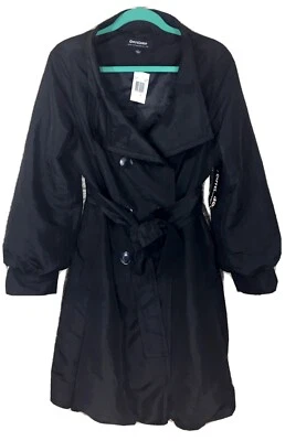 NWT The ULTIMATE Black Jacket/Trench with Pouf hemline by CoffeeShop Size L 8/10 - Image 1 of 4
