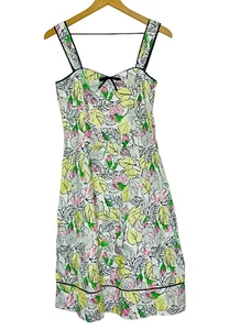 Vestido de novia Anthropologie Elevenses estampado de hojas sin mangas talla 6 nuevo con etiquetas - Imagen 1 de 3