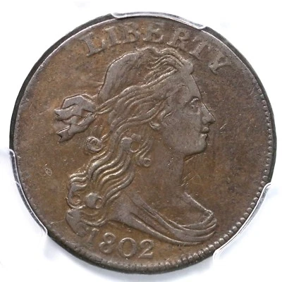 1802 S-227 R-2 PCGS VF 35 Draped Bust Large Cent Coin 1c - Image 1 of 3