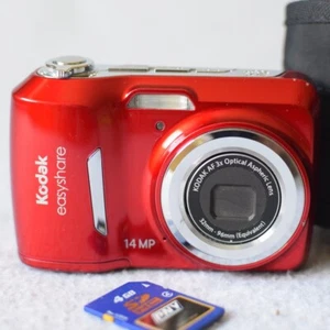 Kodak EasyShare C1530 14.0MP Digital Camera Red w/ SD Card Carry Case Pouch - Picture 1 of 16