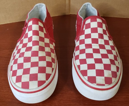 VANS Off The Wall Uomo 5 5 Donna 7 A Scacchi ROSSO BIANCO 721356