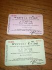 Lot 2 Western Union Railroad Ticket Pass 1939 1940 TFA Ann Arbor Railroad