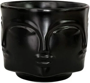 Face-Shaped Vase Ceramic Planter Head Face Modern Indoor Flowers Plant Pot Cr... - Picture 1 of 7