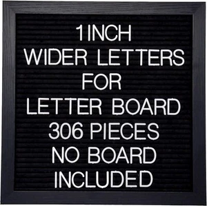Felt Letter Board Letters Set, 306pcs 1inch Wider 1 inch, 1 Inch White - Picture 1 of 5