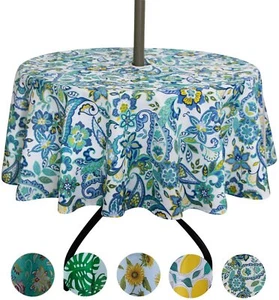 EHouse Home Indoor Outdoor Tablecloth Water Resistant Fabric Table Cover 60 "  - Picture 1 of 4