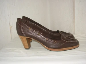 PARABOOT Escarpins P.39 Cuir marron - Imagen 1 de 8