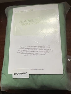 New Garnet Hill Green Double/Full Fitted Sheet - Picture 1 of 6