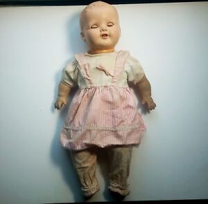 American Character Doll Composition Head Arms, Cloth Body 20" Sleep Eyes