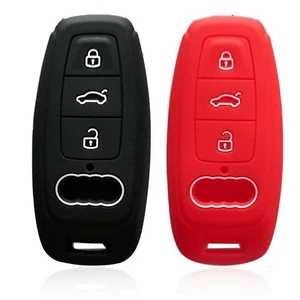 Silicone Rubber Case Protector Holder Skin Remote Fob Cover for Audi Smart Key - Foto 1 di 4