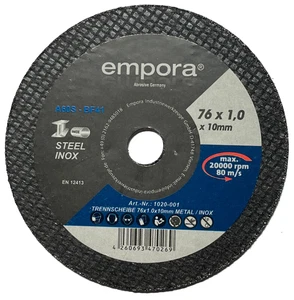 Empora Trennscheibe Ø76mm für Bosch GWS 12V-76 Professional Inox Metall Bleche