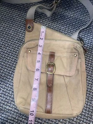 Fossil Cotton Canvas Crossbody Shoulder Bag Purse Bohemian Style  - Image 1 of 4