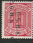 1920 Upper Silesia Error Double Overprint on German Stamp Plus 90 Degree Rotated