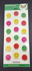Vintage Hallmark Teacher Reward Stickers Happy/Smiley Faces 8 Full Sheets - Picture 1 of 3