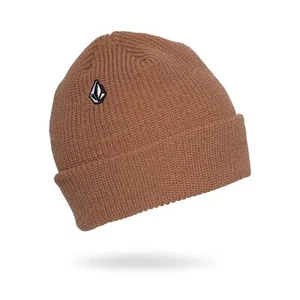 Volcom Mens Cuff Knitted Beanie ~ Full Stone brown - Imagen 1 de 2