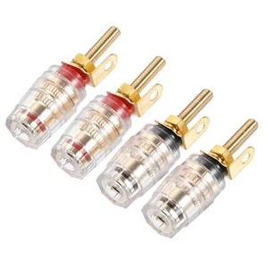 Borne Poste Amplificateur Banane Fiche Jack Haut-parleur Noir Rouge 2 - Photo 1/5