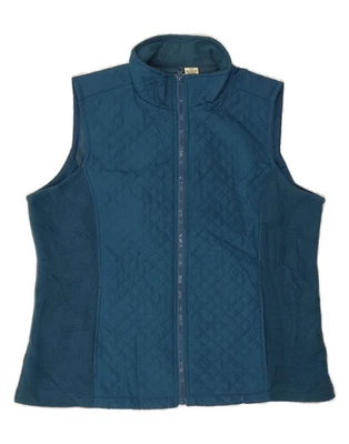 IZOD Womens Quilted Gilet UK 16 Large Blue Polyester AX01 - Image 1 of 4