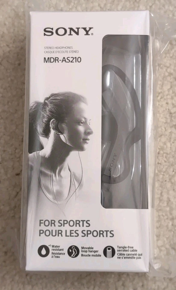 Sony Mdr-as210 Sport Earbud Headphones Water Resistant