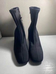 ZARA Women’s Black Stretch Sock Ankle Boots Size 6 | New with Tags - Picture 1 of 3