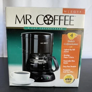 Mr. Coffee NL5GTF 4 Tassen Schalter Kaffeemaschine Goldfarben Filter Pause und Servieren Neu - Bild 1 von 9