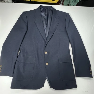 Винтажный Levi's действие костюм Blazer мужчин 42L темно-синий полиэстер куртка спортивное пальто - Изображение 1 из 4