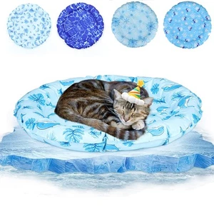 Alfombra de refrigeración redonda 55 cm para gato perros manta de refrigeración cojín de refrigeración estera autoenfriable - Imagen 1 de 40