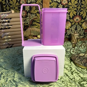 3 Piece VTG Tupperware Large Pickle Keeper 1562-3 Lilac 8 Cup - Picture 1 of 16