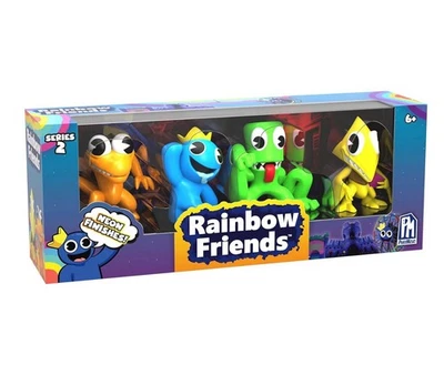 Rainbow Friends Serie 2 Figura Coleccionista Neón Paquete de 4 por PhatMojo Nuevo con Etiquetas Foto 1 de 4