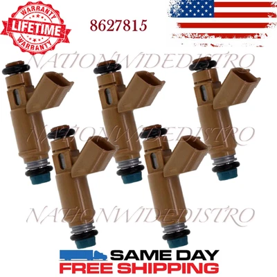 5x Inyectores de combustible Denso OEM para Volvo C30 S40 V50 2004-2010 2,4 L I5 195500-4510 Foto 1 de 4