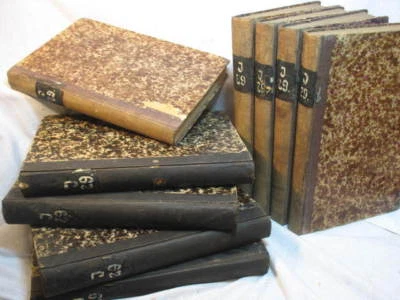 Rare OLD Antique GERMAN Military BOOKS 9 vol set 1878 - Image 1 of 4