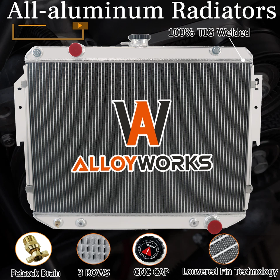 3 Row Radiator For 1979-2003 Dodge Ram 1500 2500 3500 B150 B250 B350 Van Truck - Изображение 1 из 4