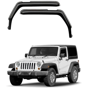 Sun Rain Visors Wind Rain Guards for 2007-2018 Jeep Wrangler JK - Picture 1 of 9