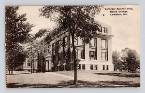 Postcard Maine Lewiston ME Bates College Carnegie Sciene Hall 1920s Unposted - Picture 1 of 2