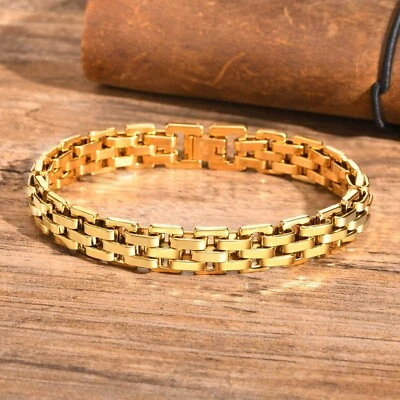 Herren Armband Edelstahl Armkette Männer Biker Armschmuck 11 mm Breit - Bild 1 von 4