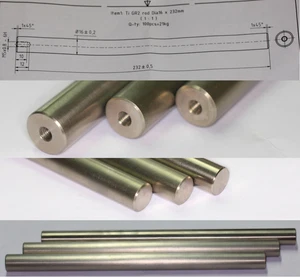 1 x Titan Grade 2 Rund n. Zng. / Round acc. Drw. dia 16 x L232 mm* - Bild 1 von 1