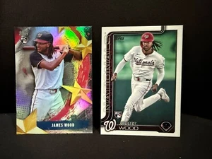 2025 Topps Stars of MLB James Wood RC #SMLB-18 / Base #181 Nationals - Picture 1 of 2
