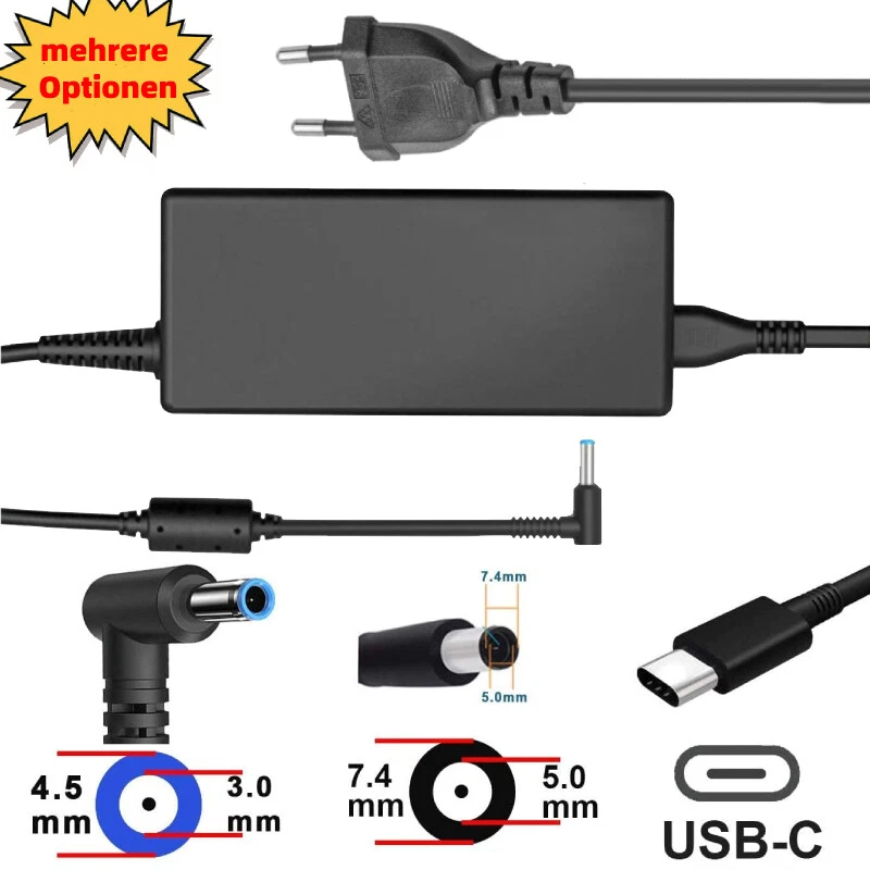45W 65W 90W für HP Laptop PC Ladegerät Netzteil USB-C Ladekabel Elitebook Folio - Bild 1 von 1