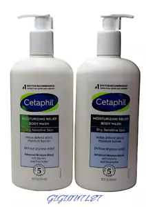 2 x Cetaphil Body Wash, Moisturizing Relief Body Wash for Sensitive Skin, 20 Oz - Picture 1 of 1