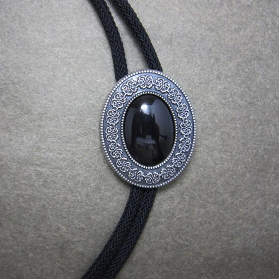 Hombres Bolo Corbata Naturaleza Ágata Piedra Celta Bolo Corbata con Sistema Cielo Cuerda Foto 1 de 4