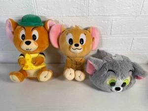Juego de 3 juguetes de peluche Tom y Jerry Tom y Jerry, altura aprox. 13-23cm - Imagen 1 de 12