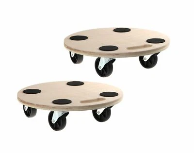 Transportroller Blumenroller Pflanzenroller Rollbrett Möbelroller 200 kg 2 Stück - Bild 1 von 4