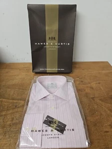 Hawes & Curtis Herren 17,5" Kragen 36 rosa gestreift Langarm Hemd neu verpackt - Bild 1 von 24