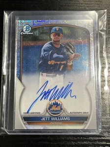 2023 Bowman Chrome Jett Williams Mojo Refractor Prospect Auto #BMA-JW - Picture 1 of 4